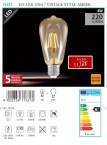 Lâmpadas LED - Lâmpadas  Lámpada LED E27 - LED - ST64 / VINTAGE STYLE AMBER 4W